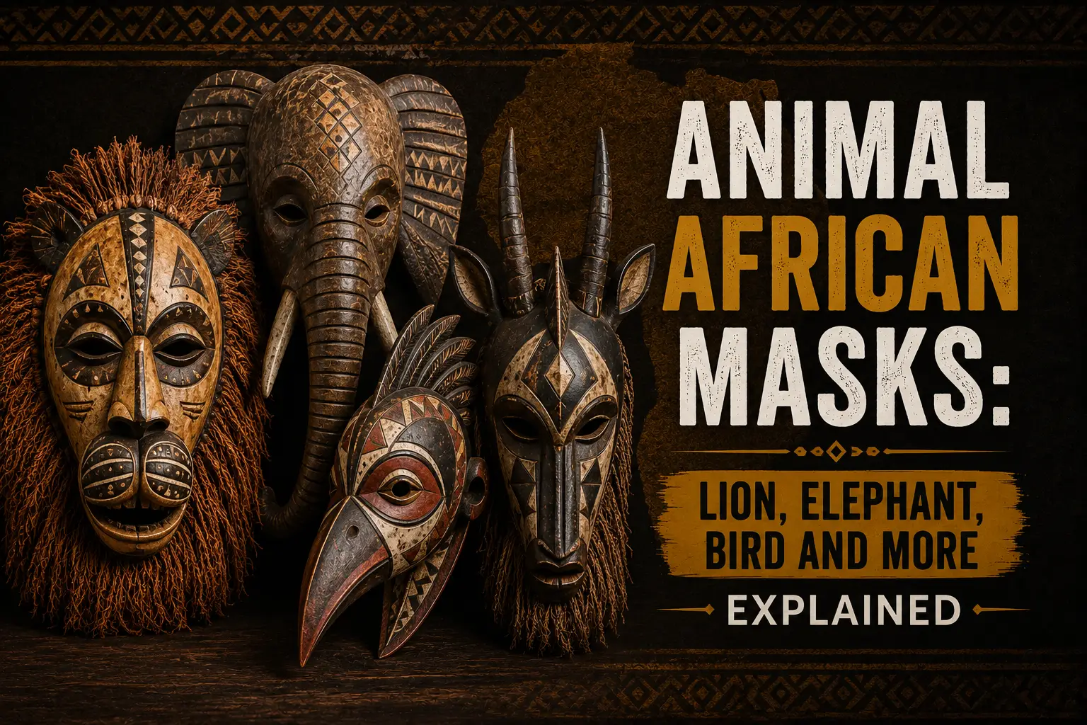 Animal African Masks: Lion, Elephant, Bird And More Explained