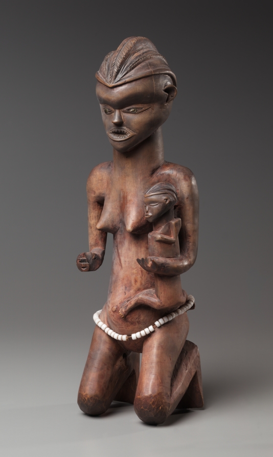Mother-and-Child Figure, Igbo — front view