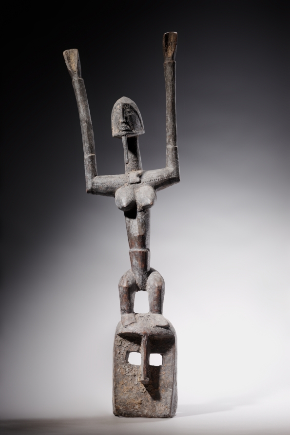 Face Mask with Female Figure (satimbe), Igbo — front view