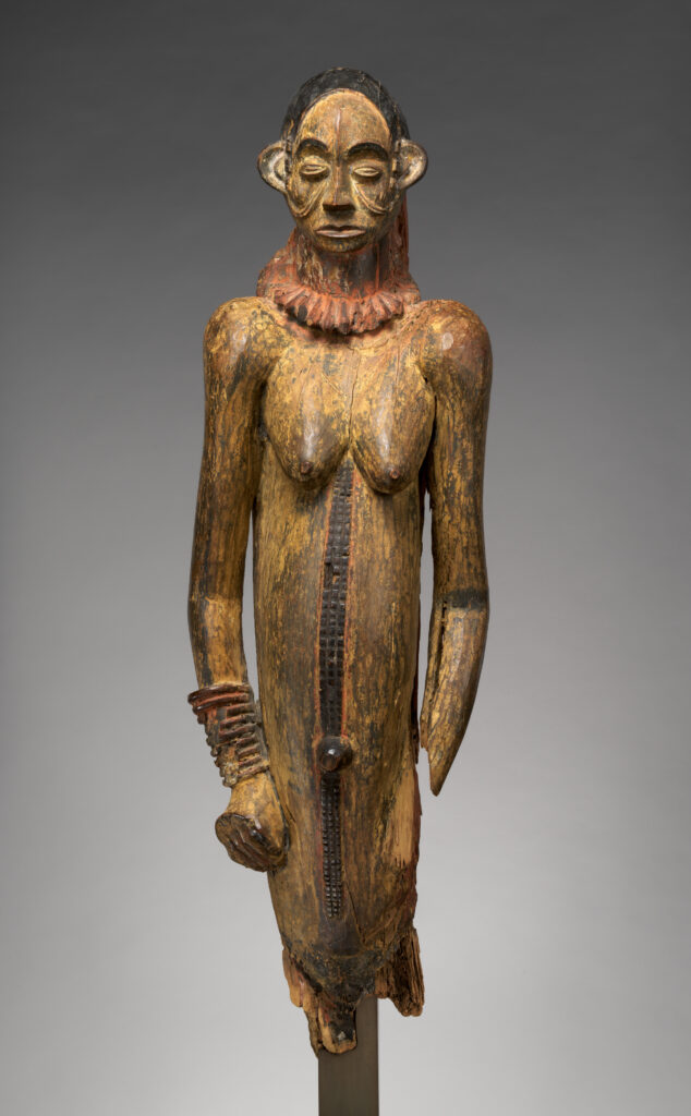 Female figure from an obu (house of images), Igbo — front view
