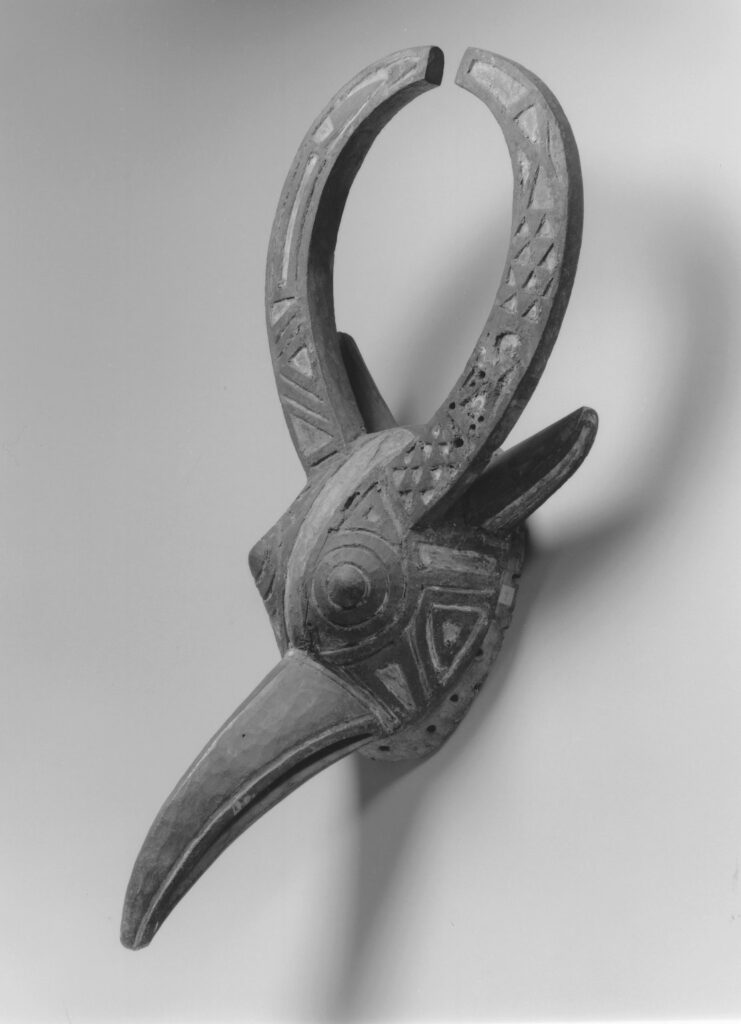 Mask Combining Bird and Buffalo Features (2), Igbo — front view
