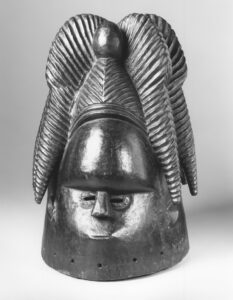 Zogbe Helmet Mask for Sande Society (Also called Sowei, Bundu, or Ndoli Jowei )